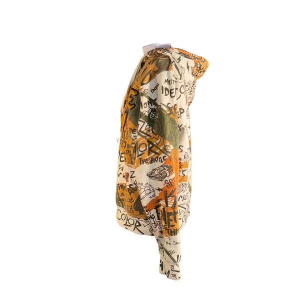 Vintage Another Hype Piece Graphic Design Hooded Sweatshirt Size Medium - Picture 4 of 11